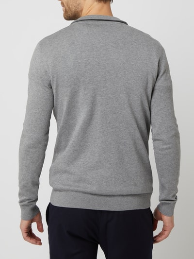Selected Homme Troyer aus Pima-Baumwolle Modell 'Berg' Hellgrau Melange 5