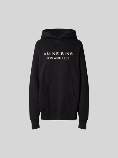 Anine Bing Oversized Hoodie mit Label-Print Black 2