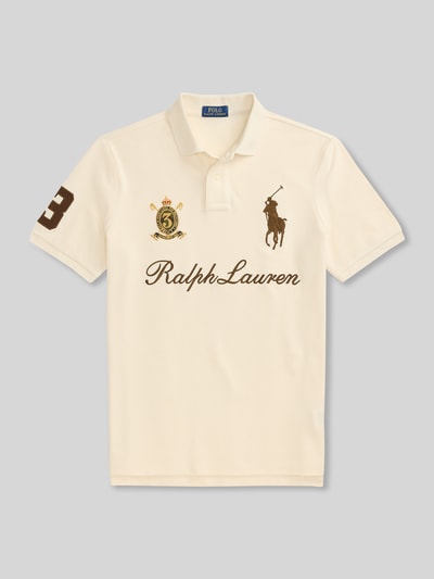 Polo Ralph Lauren Koszulka polo o kroju regular fit z czystej bawełny z naszywkami i haftami Piaskowy 2