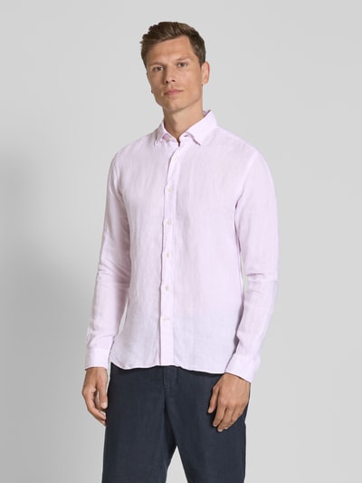 FIL NOIR Regular fit zakelijk overhemd met kentkraag, model 'ROMA' Lichtroze - 4