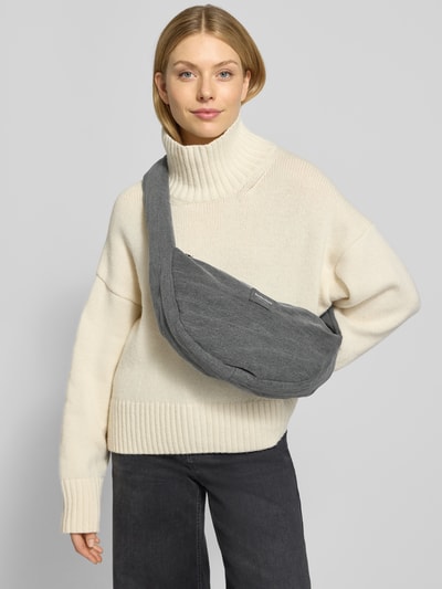 STUDIO NOOS Torebka na długim pasku z detalem z logo Średnioszary 1