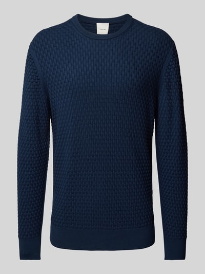 CK Calvin Klein Strickpullover mit Strukturmuster Blau 2