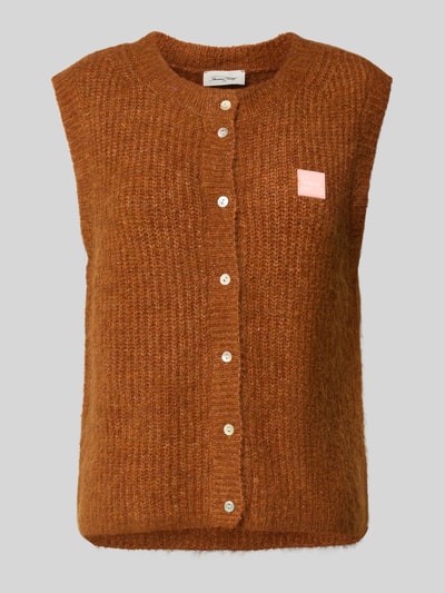 American Vintage Mouwloos vest met labelpatch Cognac gemêleerd - 2