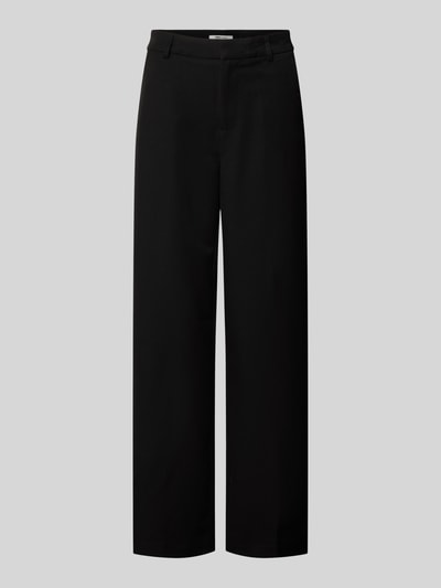 ONLY Spodnie o kroju slim fit, szerokie, z dodatkiem wiskozy, model „HATTIE-LANA” Czarny 2