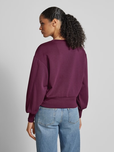 Scotch & Soda Sweatshirt mit gerippten Abschlüssen Bordeaux 5