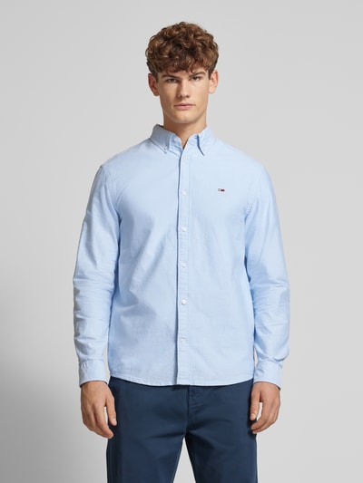 Tommy Jeans Regular Fit Freizeithemd mit Button-Down-Kragen Modell 'OXFORD' Hellblau 4