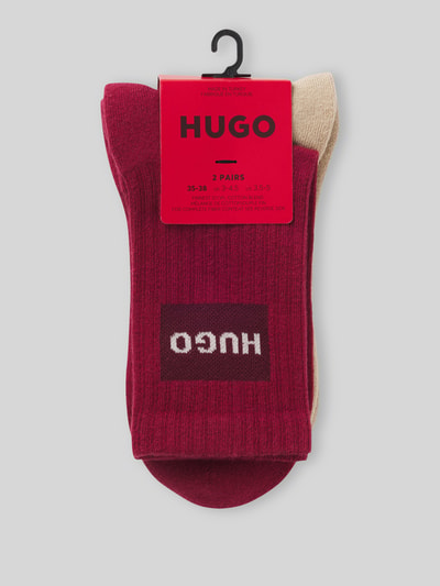 HUGO Socken aus Baumwoll-Mix im 2er-Pack Bordeaux 2