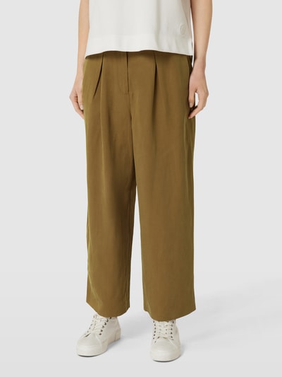 Esprit Collection Stoffhose mit Bundfalte Khaki 4