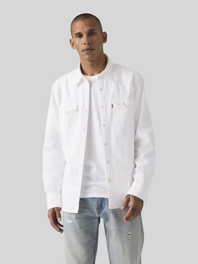 Levi's® Regular Fit Jeanshemd aus reiner Baumwolle Offwhite 4