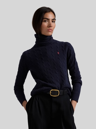 Polo Ralph Lauren Regular Fit Rollkragenpullover aus Woll-Kaschmir-Mix Dunkelblau 3