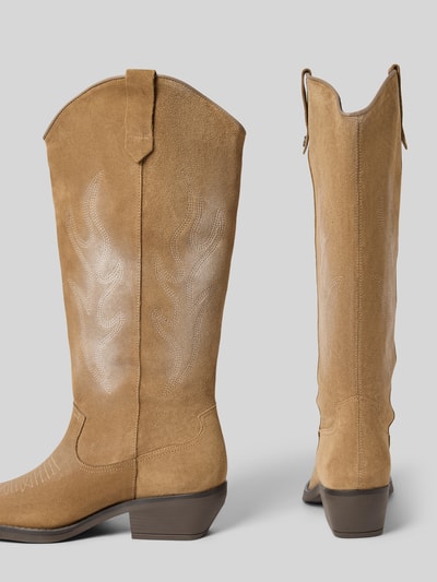 Steve Madden Laarzen met blokhak, model 'Wessel' Taupe - 2