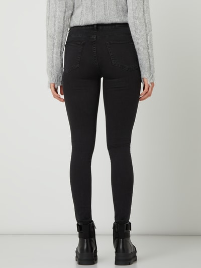 Review High waist skinny fit jeans met stretch  Zwart - 5