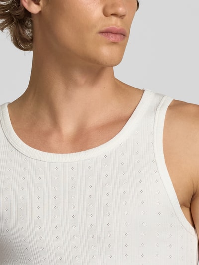 REVIEW Tanktop mit gerippten Abschlüssen Offwhite 3