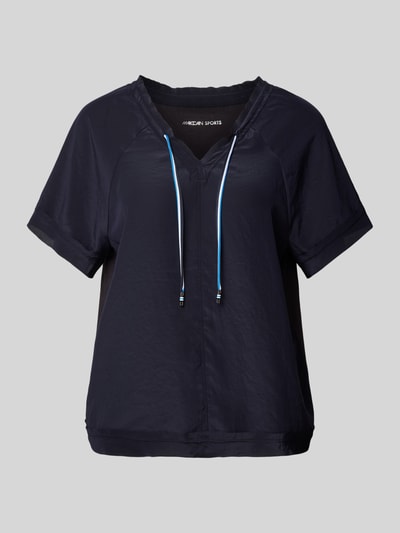 Marc Cain Blusenshirt in unifarbenem Design Marine 2