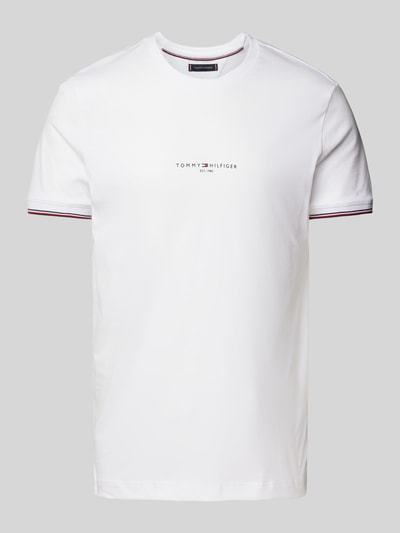 Tommy Hilfiger T-Shirt mit Label-Print Weiss 1