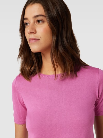 Weekend Max Mara Strickshirt mit Seiden-Anteil Modell 'ARGO' Fuchsia 3