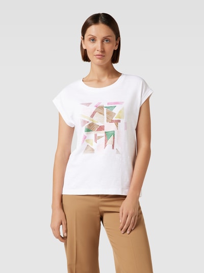 Esprit T-Shirt mit grafischem Muster Weiss 4