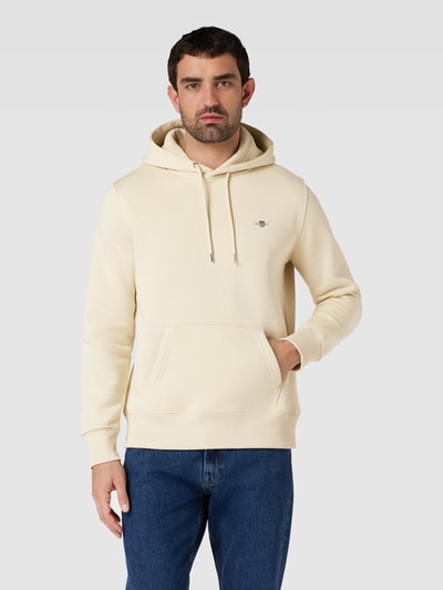 Gant Hoodie van puur katoen Zand - 4