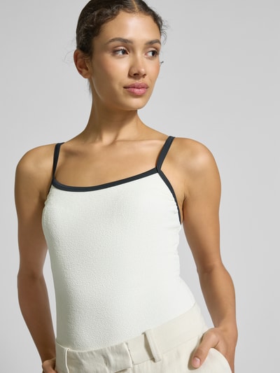 Jake*s Casual Badpak met vierkante hals Offwhite - 3