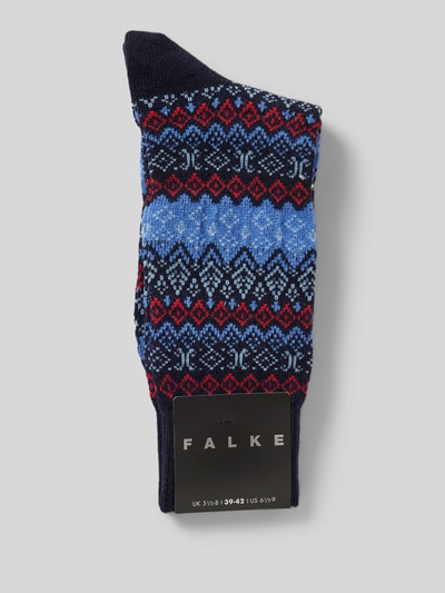 Falke Socken mit Label-Detail und Woll-Anteil Modell 'ASPEN' Marine 3