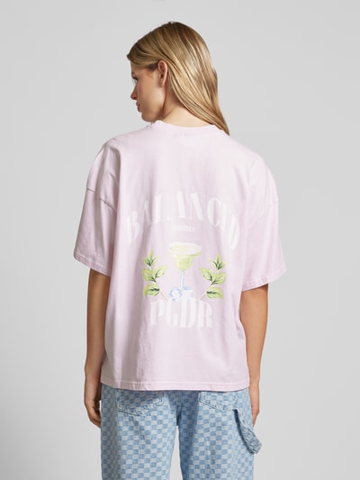 Pegador Oversized T-shirt met labelprint, model 'LUCIA' Roze - 5