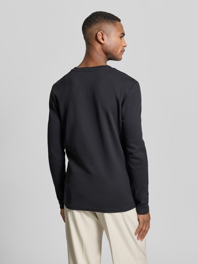 MCNEAL Longsleeve mit Strukturmuster und Rundhalsausschnitt Black 5