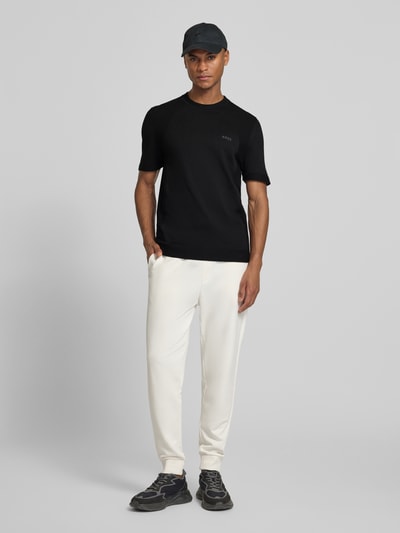 BOSS Green męski t-shirt o kroju regular fit z mieszanki bawełny model 'MOMENTUM-LITE' Czarny 1