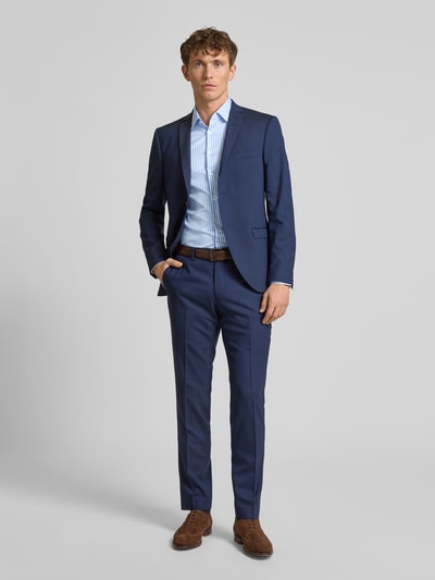 Jake*s Super slim fit zakelijk overhemd met kentkraag Bleu - 1