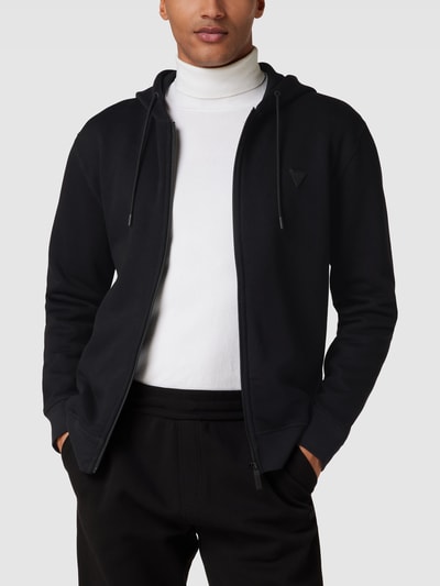 Guess Activewear Sweatjacke mit Label-Patch Modell 'ALDWIN' Black 4