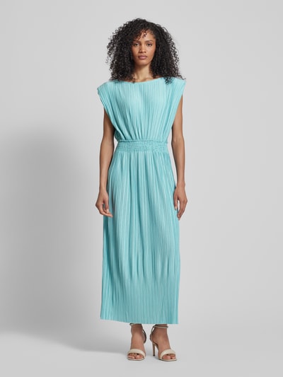 ICHI Sukienka midi z plisami model ‘YAMILET’ Miętowy 4