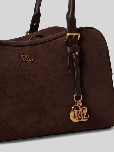 Lauren Ralph Lauren Henkeltasche aus echtem Veloursleder Dunkelbraun 6