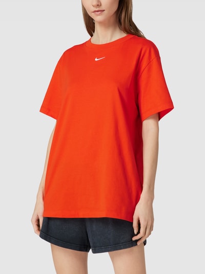 Nike T-shirt z wyhaftowanym logo Czerwony 4