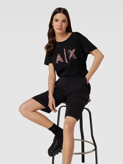 ARMANI EXCHANGE T-Shirt mit Label-Print Black 3