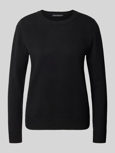 Produktfoto, schwarzer Regular Fit Pullover aus Viskose-Mix Modell 'LT NOVEMBER' von Betty Barclay, Damen Pullover, glatte Struktur