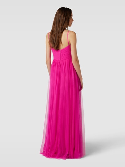 Vera Wang Bride Avondjurk met hartvormige hals, model 'VERNEN' Fuchsia - 5