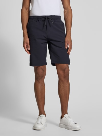 BOSS Orange Tapered Fit Chinoshorts mit Strukturmuster Dunkelblau 4