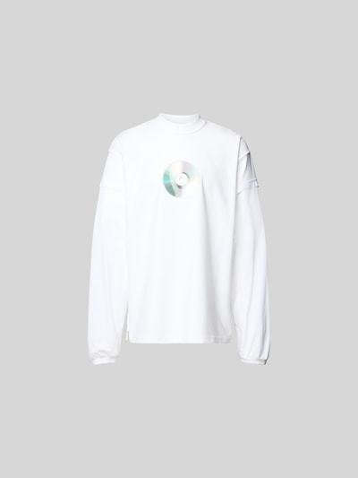VETEMENTS Relaxed Fit Longsleeve mit Motiv-Print Weiss 2