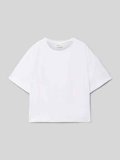 s.Oliver RED LABEL T-shirt o kroju regular fit z czystej bawełny Biały 1