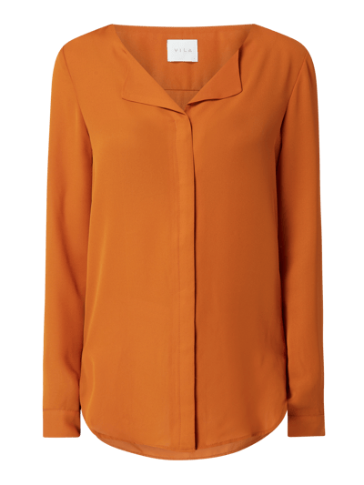 Vila Bluse aus Chiffon Modell 'Lucy' Dunkelorange 1