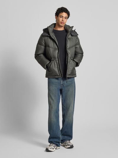 Marc O'Polo Denim Regular Fit Daunenjacke mit abnehmbarer Kapuze Khaki 1