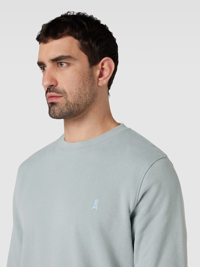Armedangels Sweatshirt met labelstitching, model 'BAARO' Mintgroen - 3
