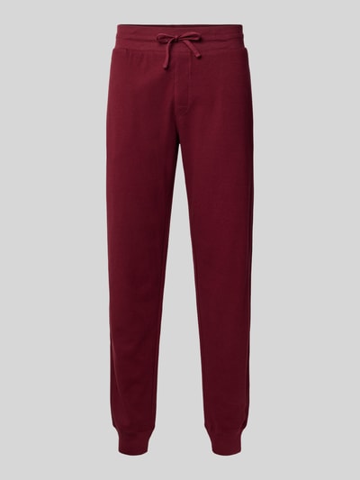 Tommy Hilfiger Regular fit sweatpants van puur katoen Bordeaux - 2