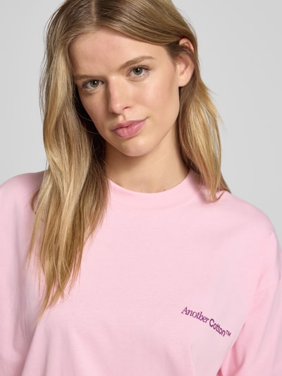 ANOTHER COTTON LAB Oversized T-Shirt mit Label-Print Rosa 3