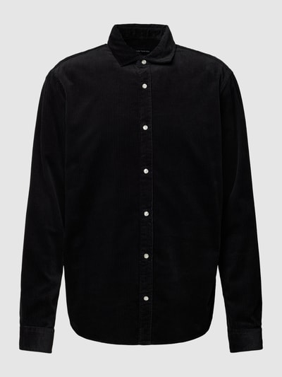 MCNEAL Ribcordoverhemd met kentkraag Zwart - 2