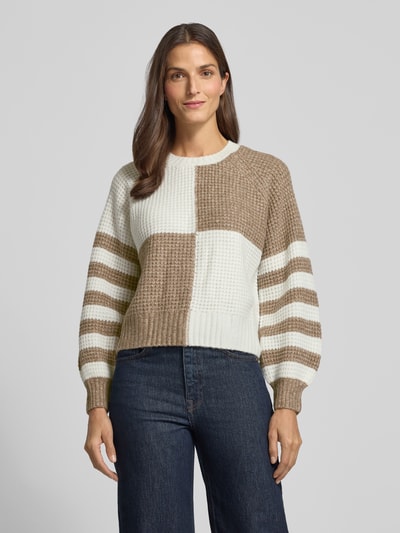 Apricot Gebreide pullover met ronde hals Offwhite - 4
