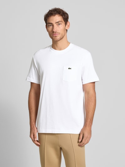 Lacoste T-Shirt mit Brusttasche Weiss 4