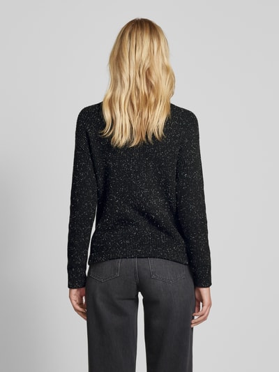 Jake*s Casual Gebreide pullover met ribboorden Zwart - 5