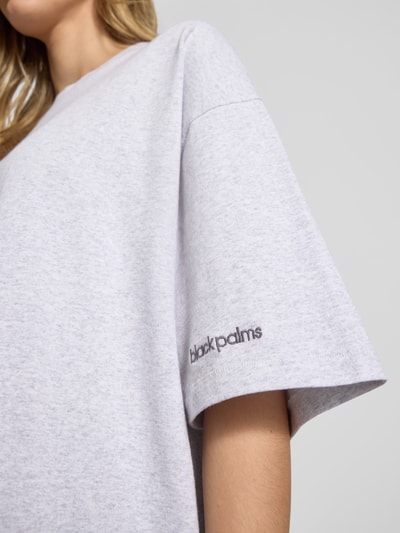 black palms Oversized T-Shirt mit Label-Stitching Mittelgrau 3