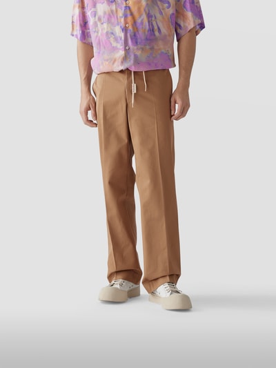 Marni Bundfaltenhose mit Schnürung Camel 4