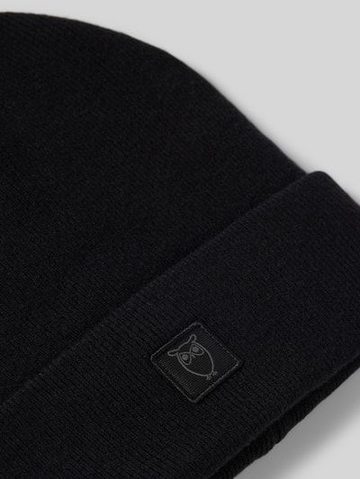 Knowledge Cotton Apparel Mütze aus Wolle mit Label-Patch Black 2